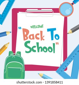 Back to School Concept in Paper Placemat