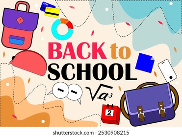Back to school concept. Pencils and doodling elements