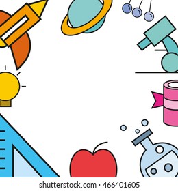 back to school concept, stationery background