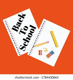 Back to school concept vector / EPS drawing