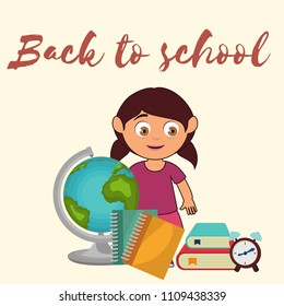 Back to school concept. Vector illustration