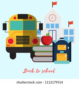 Back to school concept. Vector illustration