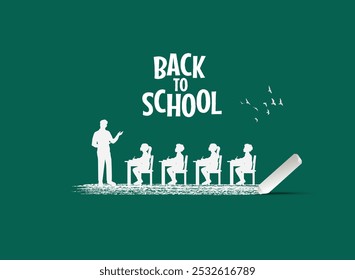 Back to school concept vector template design. Creative education day vector concept.
