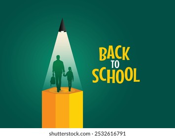 Back to school concept vector template design. Creative education day vector concept.
