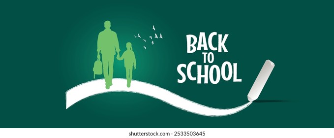 Back to school concept vector template design. Creative education day vector concept.