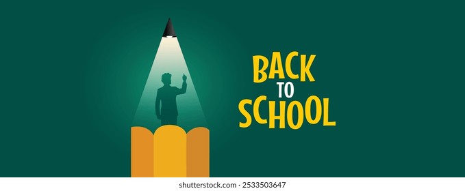 Back to school concept vector template design. Creative education day vector concept.