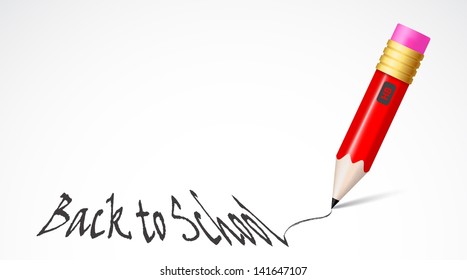 Back to School Concept .writing with pencil