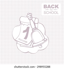 Back to School. Conceptual background picture with school ellements. you can try this template for print advertising or some other personal design project