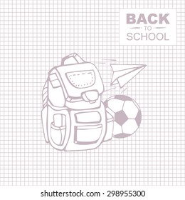 Back to School. Conceptual background picture with school ellements. you can try this template for print advertising or some other personal design project