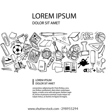 Back to School. Conceptual background picture with school ellements. you can try this template for print advertising or some other personal design project