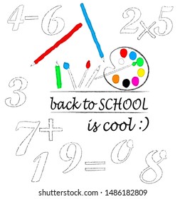 Back to school is cool.Education scene with pencils.Learning.Time to school.Time for fun.