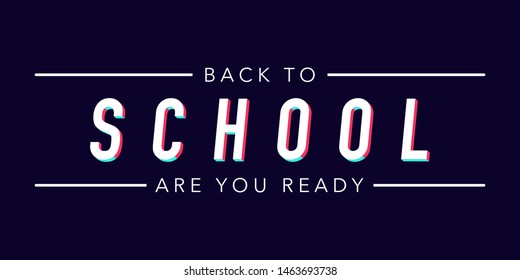 back to school creative 3d banner vector illustration