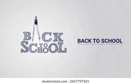 Back To School. Back To School creative design for social media post. 3D Illustration