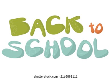 Back to School Creative graffiti lettering design. Text back to school. In the style of cartoon graffity of colorful. Design element for the design of leaflets, cards, envelopes, covers, flyers sales