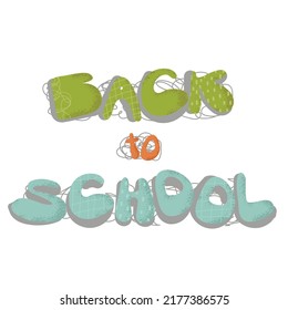 Back to School Creative graffiti lettering design. Text back to school. In the style of cartoon graffity of colorful. Design element for the design of leaflets, cards, envelopes, covers, flyers sales