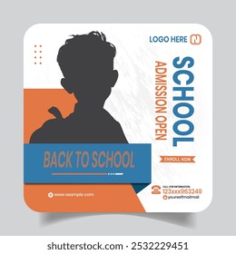 Back To School Creative Social Media Post Design Layout 