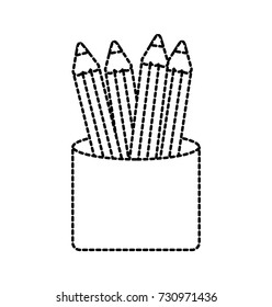 back to school cup with pencils supplies stationery