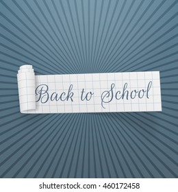 Back to School curved festive Banner
