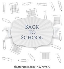 Back to School curved paper Badge