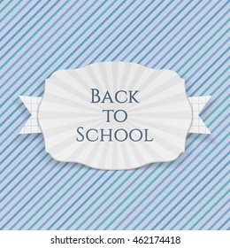 Back to School curved paper Emblem