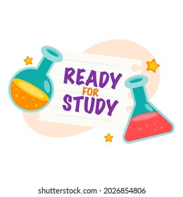 De vuelta a la escuela. Niños de escuela educada. Concepto de diseño creativo con bolsos escolares y elementos educativos, libros, lápiz, lápiz, regla, arte y artesanía. Ilustración vectorial al estilo de las caricaturas.
