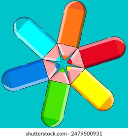 Back to school cute pencil wheel clipart crayons
