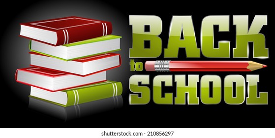 back to school dark vector header