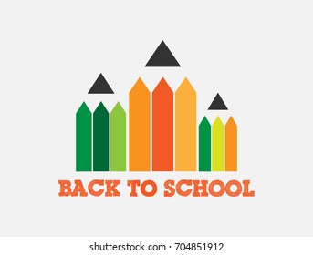 Back To School Day Colorful Pencils Poster