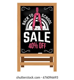 Back to School design. For advertising, promotion, poster, flier, blog, article, social media, marketing or banner. Vector illustration. Realistic Wooden announcement board.