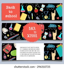 Back to school design banners
