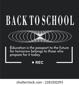 Back To School Design Black Background 