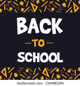 Back to school design blackboard banner