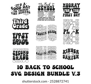 Back To School Design Bundle, teacher t-shirt design bundle for cricut and silhouette
