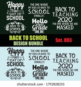 Back to School Design Bundle - Back to School T-shirts Designs