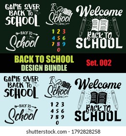 Back to School Design Bundle - Back to School T-shirts Designs