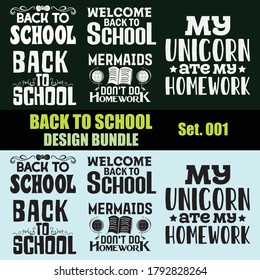 Back to School Design Bundle - Back to School T-shirts Designs