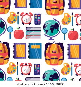 Back to school design, Education learning knowledge study class and lesson theme Vector illustration