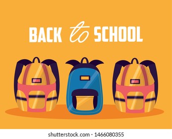 Back to school design, Education learning knowledge study class and lesson theme Vector illustration
