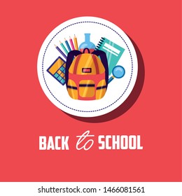 Back to school design, Education learning knowledge study class and lesson theme Vector illustration