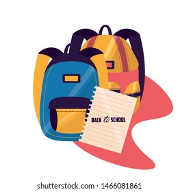 Back to school design, Education learning knowledge study class and lesson theme Vector illustration