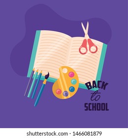Back to school design, Education learning knowledge study class and lesson theme Vector illustration