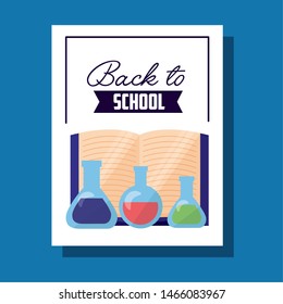 Back to school design, Education learning knowledge study class and lesson theme Vector illustration