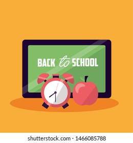 Back to school design, Education learning knowledge study class and lesson theme Vector illustration