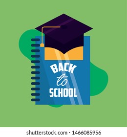 Back to school design, Education learning knowledge study class and lesson theme Vector illustration
