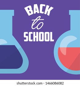 Back to school design, Education learning knowledge study class and lesson theme Vector illustration