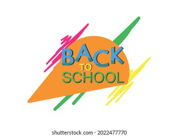  back to school. Design element for decorating leaflets, postcards, envelopes, covers, sales flyers