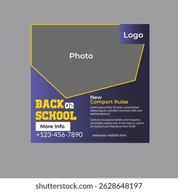Voltar para a escola modelo gratuito design