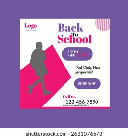 Volver a la escuela de diseño de Plantilla gratis