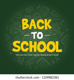 Back to school design greeting card