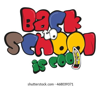 Back to school design illustration isolated on white background